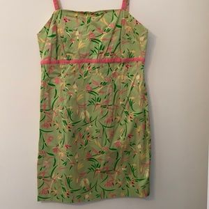 Light Green and Pink Floral Dress